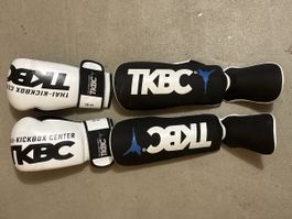 Boxing Gloves and Shin Guards TKBC 10 oz Used