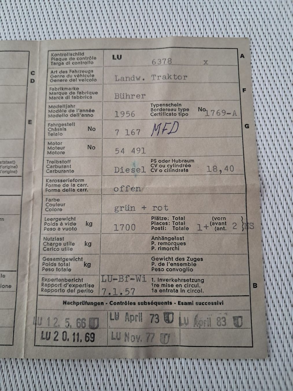 Bührer Trattori: Bührer MFD 4/10 – Usato da La Roche FR venduto da silvie59 5