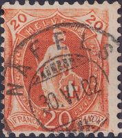 66E.b, mit Vollstempel: NÄFELS (GL): 30.JUN.1902 +Expertise