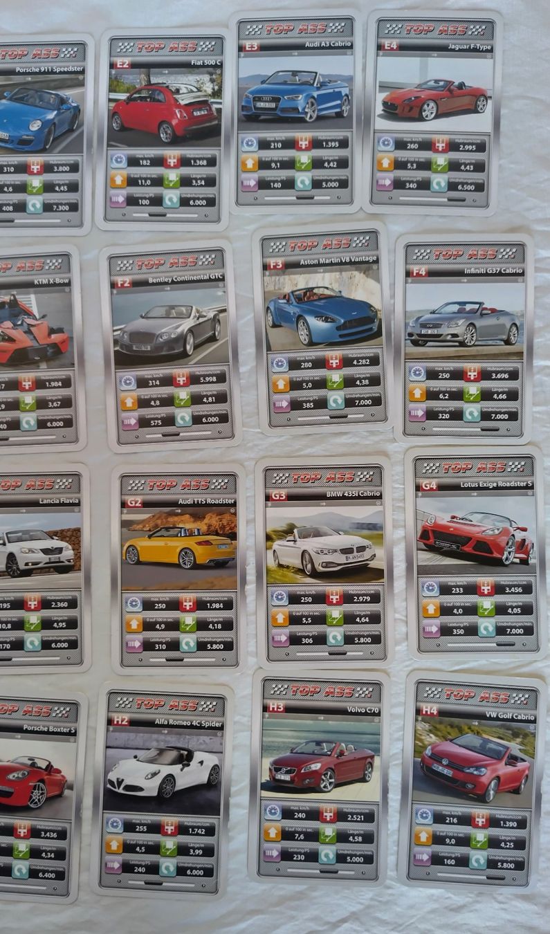 Spiele: Auto Quartett - Cabrios / Top Ass ©2015 mit 32 Karten – Gebraucht aus Bellach von JingleJerry 4