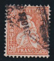 CH1881 - Helvétie assise - papier mêlé