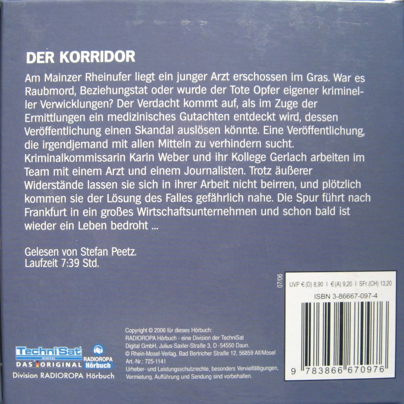 Audiolibri: Claudia Platz  - Der Korridor – Usato da Frauenfeld venduto da Interessent1 1