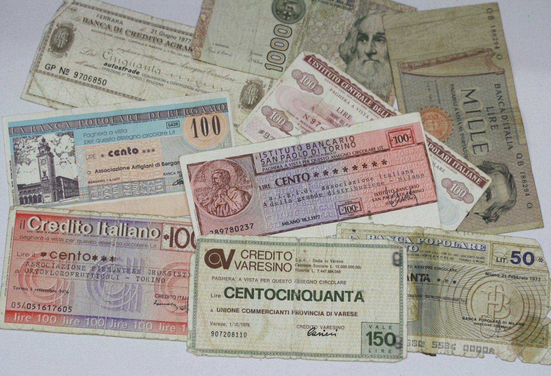 Banconote: Banknoten Italien 9 Stk. – Usato da Chur venduto da Invinoveritas