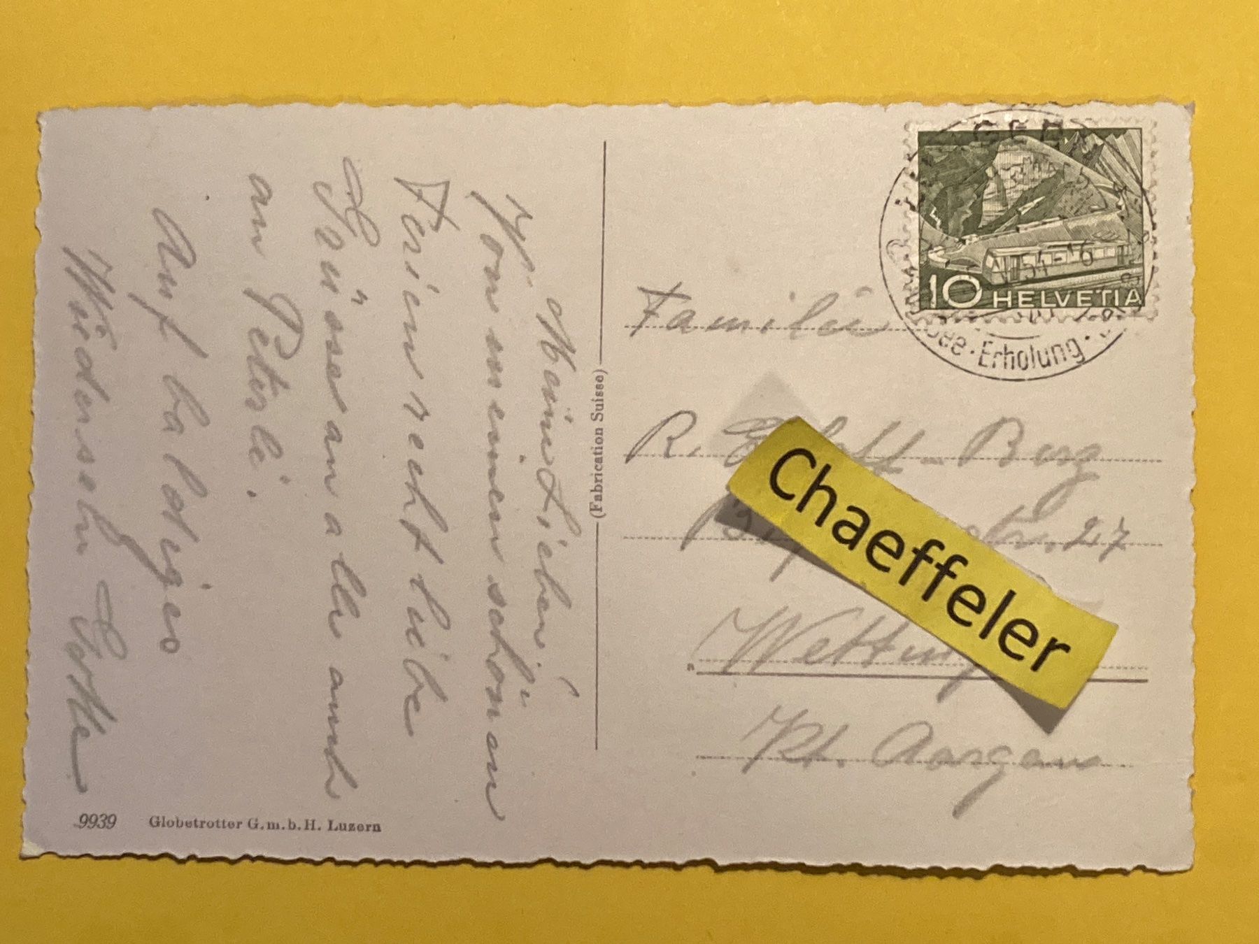 Cartoline postali: 1954 Lungern, Burgkapelle – Usato da Zürich venduto da Chaeffeler 1