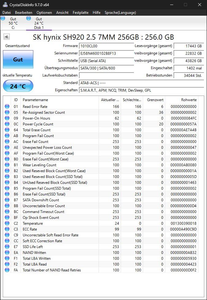 Dischi rigidi: SK hynix SSD 256GB – Usato da Künten venduto da Arktisde 1