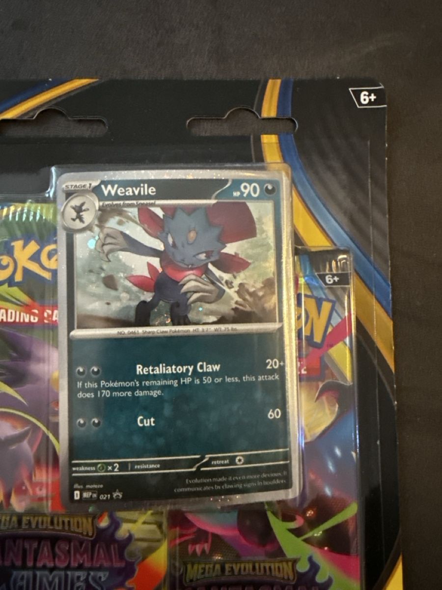 Pokémon Carte collezionabili: Blister MEG Phantasmal Flames - Weavile MEP 021 – Nuovo e nell'imballaggio originale da Martigny venduto da lauraalizeepil 1