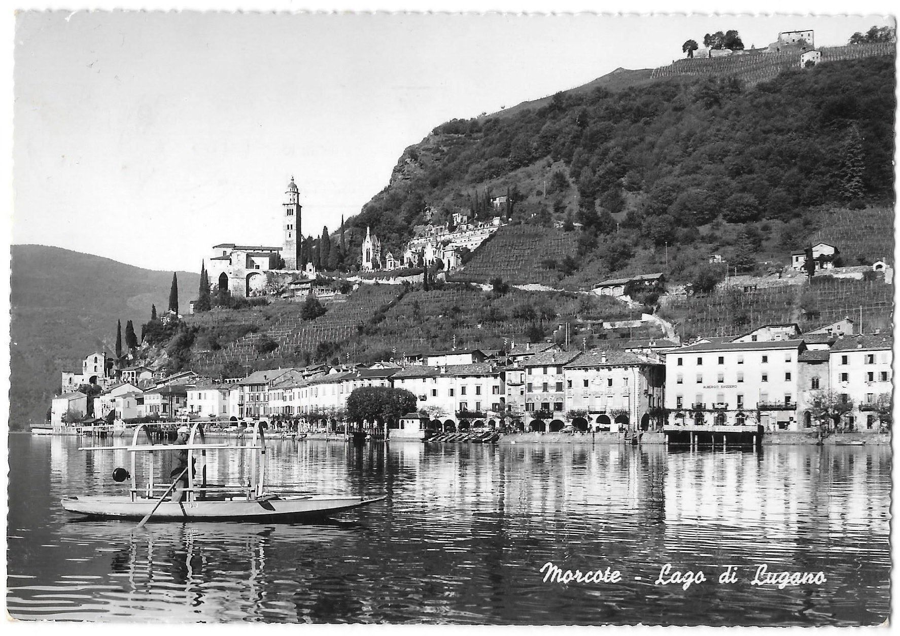 Cartoline postali: Morcote Teilansicht mit Boot – Usato da Olten venduto da clotaldi