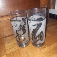 2er Set Musik Gläser - Saxophon & Bass - Speziell!