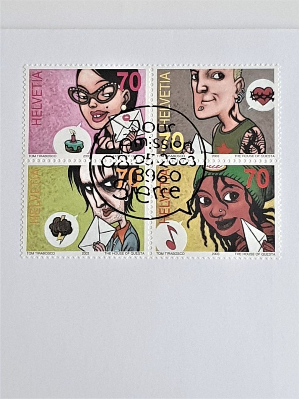 Tutti i francobolli: (114)    2003 "Comics" Tom Tirabosco" ET – Usato da Schwarzhäusern venduto da Inot3 1