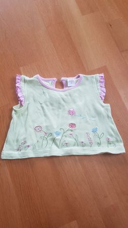 gelbes Shirt mit Muster, Gr. 80