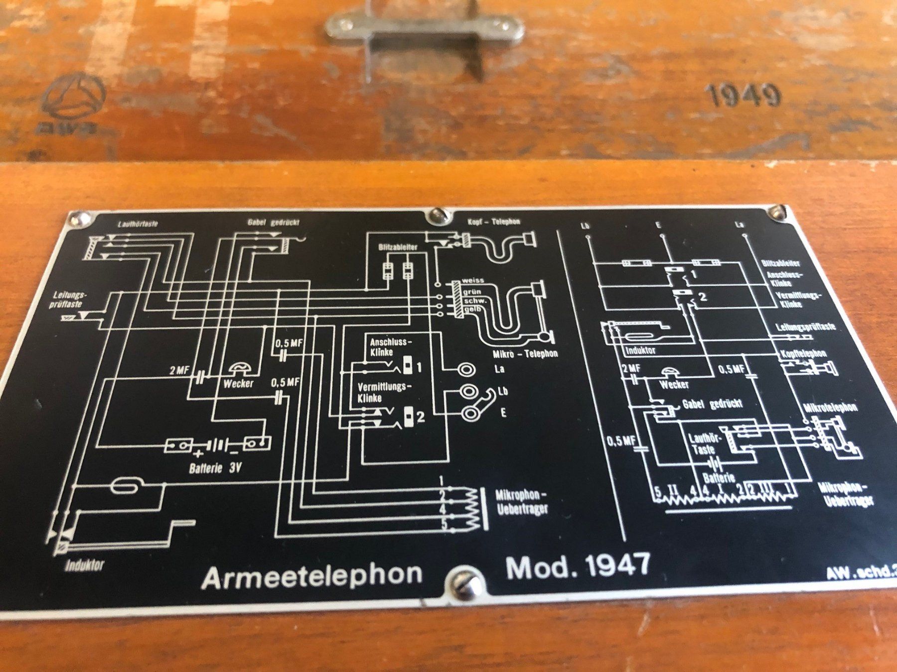 Telefone: Feldtelefon Schweizer Armee ! Modell 1947 ! – Gebraucht aus Brügg BE von better14 3