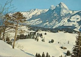 STOOS mit Mythen, Blick vom Skigebiet Klingenstock, Skilift