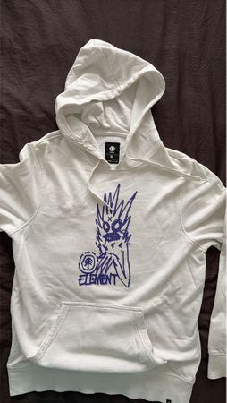 Element Sweat à capuche blanc imprimé taille M neuf