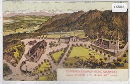 Eidg. Schützenfest Zürich 1907 - Litho