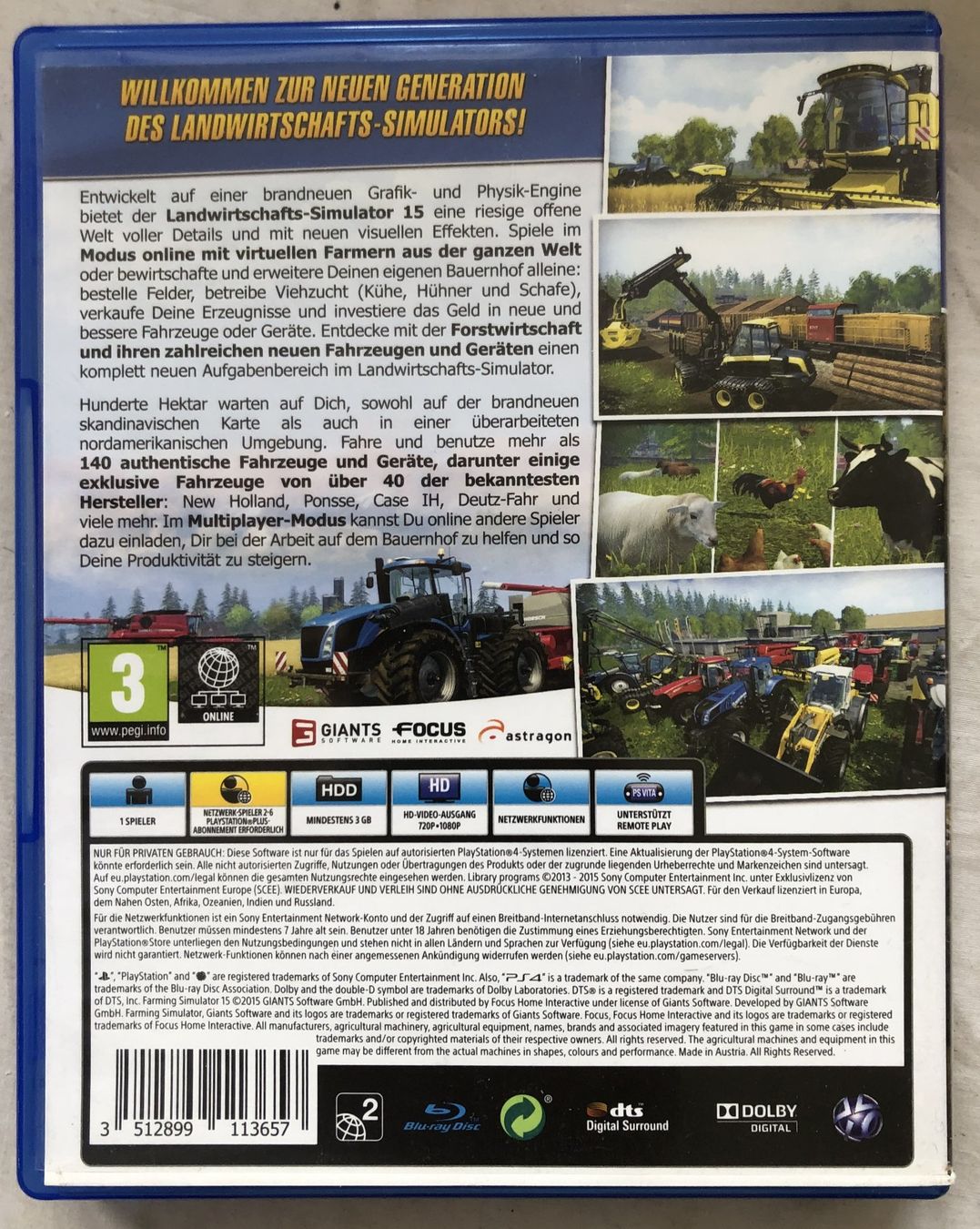 Spiele: PS4 - Landwirtschafts-Simulator 15 – Gebraucht aus Schaffhausen von durruti 2