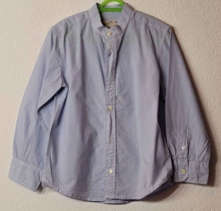 H&M LOGG Kinderhemd Gr. 110, blau gestreift, Baumwolle
