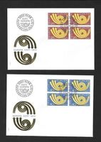 2 FDC 543 - 544 Serie Viererblöcke ET Bern 30.4.1973