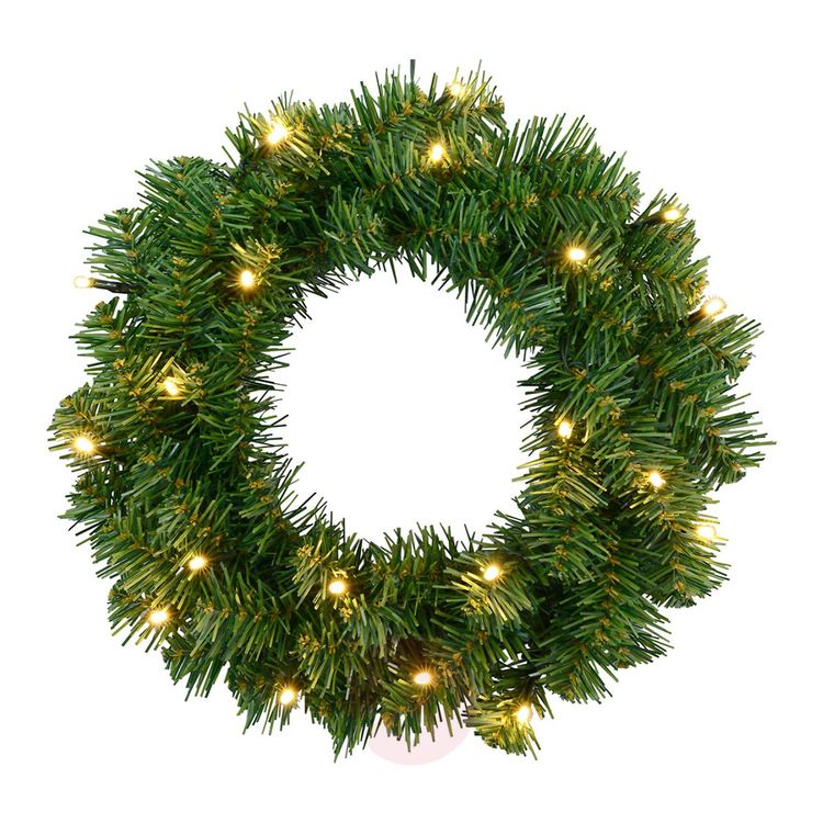 Star LED-Tannenkranz "Russian Pine" – 30 Warmweiße LEDs, Ø Ca. 50cm, Für Innen & Außen, IP44, Mit Trafo