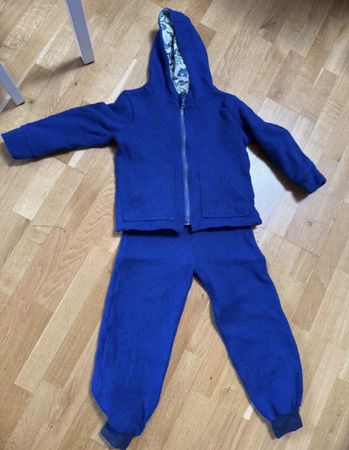 Warme Wollfleece Jacke/Hose, Gr. 110,