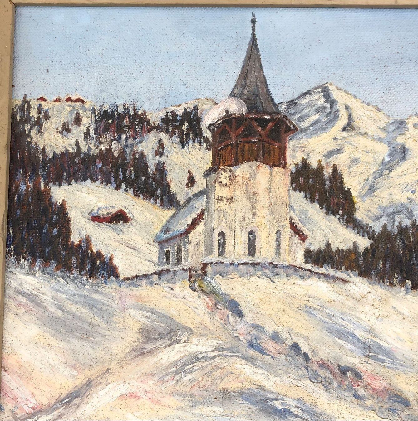 Dipinti: Winterlandschaft Gemälde Monogrammiert – Usato da Müllheim Dorf venduto da Othmar73 1