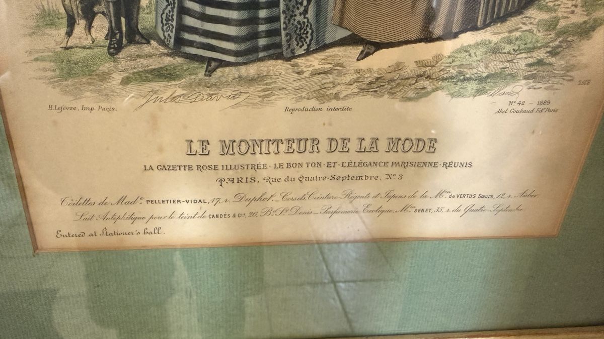 Poster & Bilder: Originaler Pariser Modestich Le Moniteur de la Mode von 1889 – Gebraucht aus Basel von dafal4059