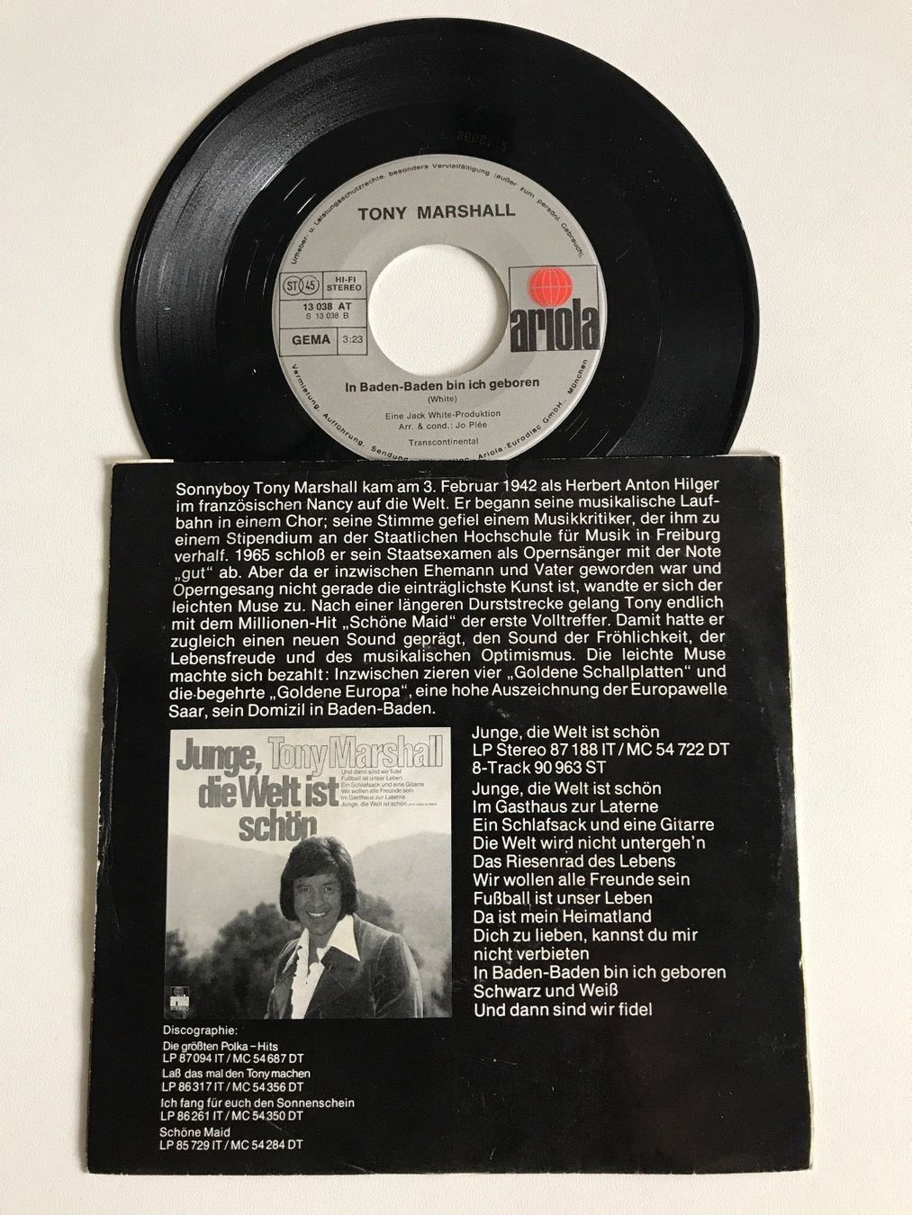 Dischi in vinile: Tony Marshall 7“ Single – Usato da Otelfingen venduto da Rimu11 1
