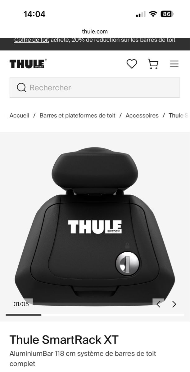 Thule Portapacchi: Barre de toit neuve Thule SmartRack XT 118 – Nuovo (secondo la descrizione) da Cuarny venduto da Titeval 3