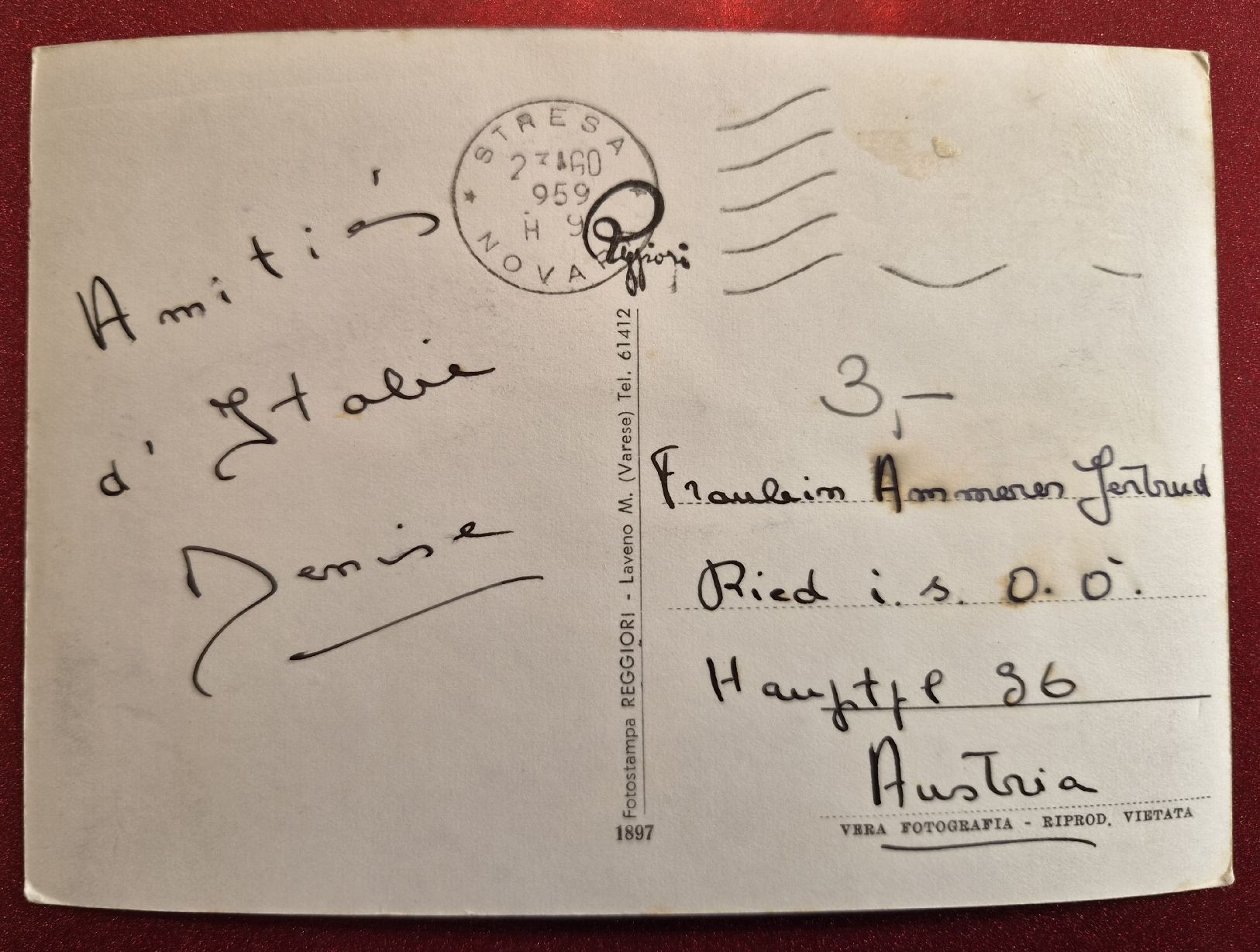 Cartes postales: Arona Lago Maggiore mit Statue 1959 – D'occasion à Melchnau par Arthurius 1
