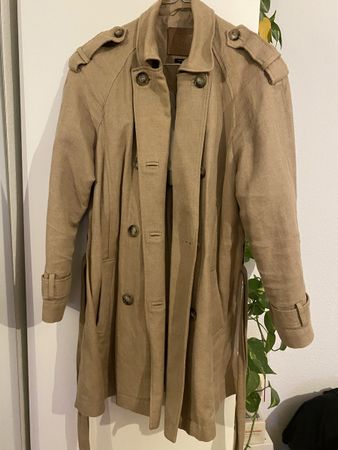 Manteau trench beige, taille M, Massimo Dutti