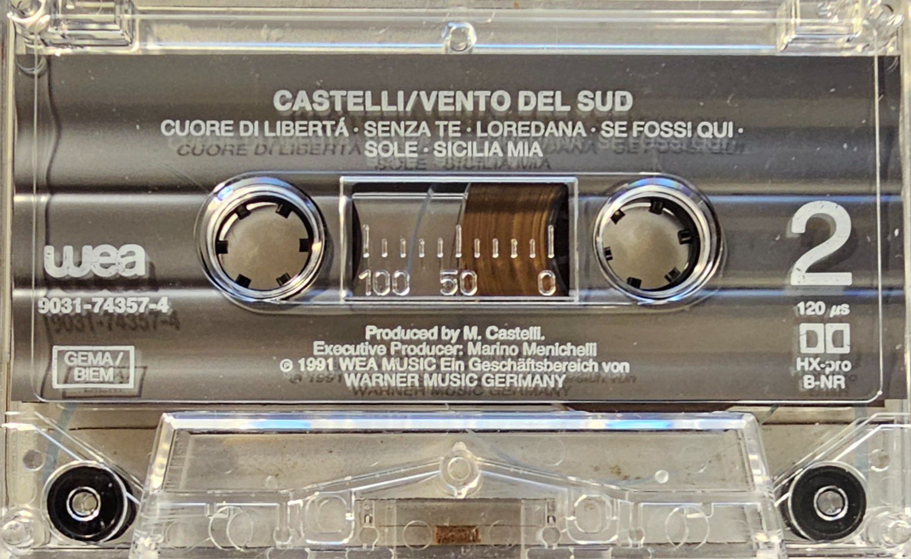 Musicassette: MC - Castelli - Vento del sud – Usato da Wahlen b. Laufen venduto da Cg10 3