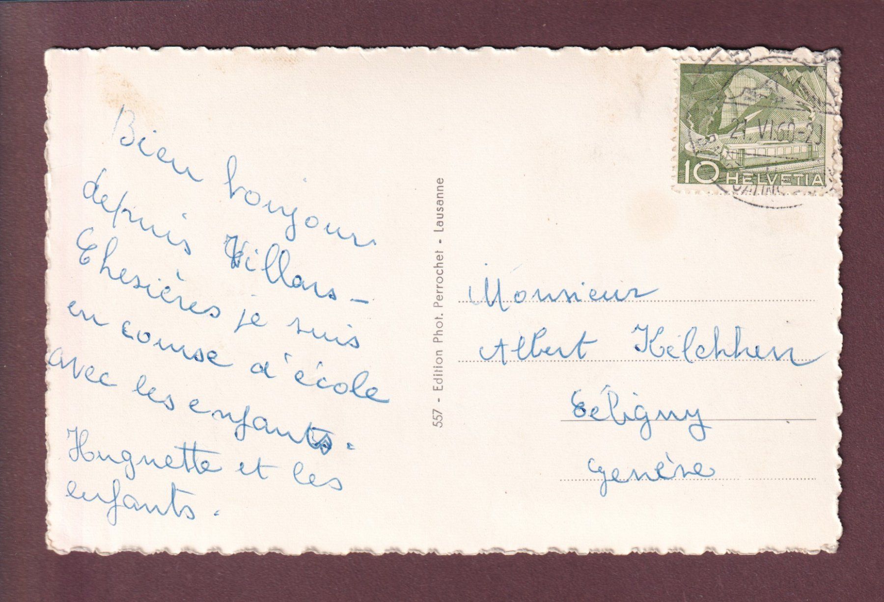 Cartoline postali: LAC DES CHAVONNES - 1960 – Usato da Pully venduto da nicecards 1