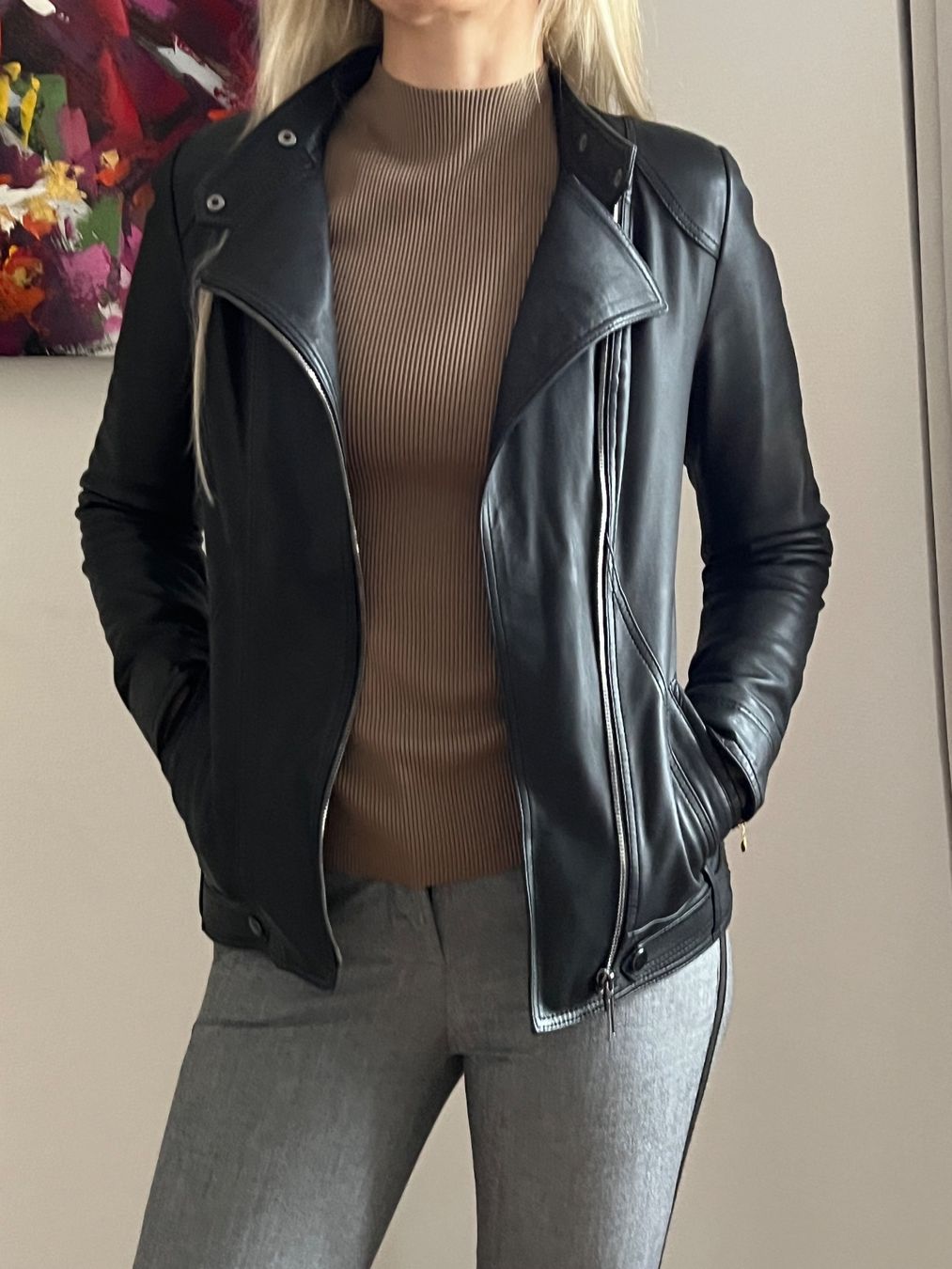 Giacche: Schwarze Damen Lederjacke  Grösse S – Usato da Zürich venduto da ost_5sdl 1