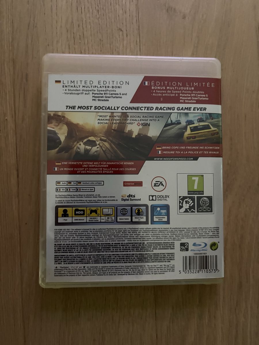 Jeux: PS3 Need for Speed Most Wanted Limited Edition – D'occasion à Aarau par ruedinho 1