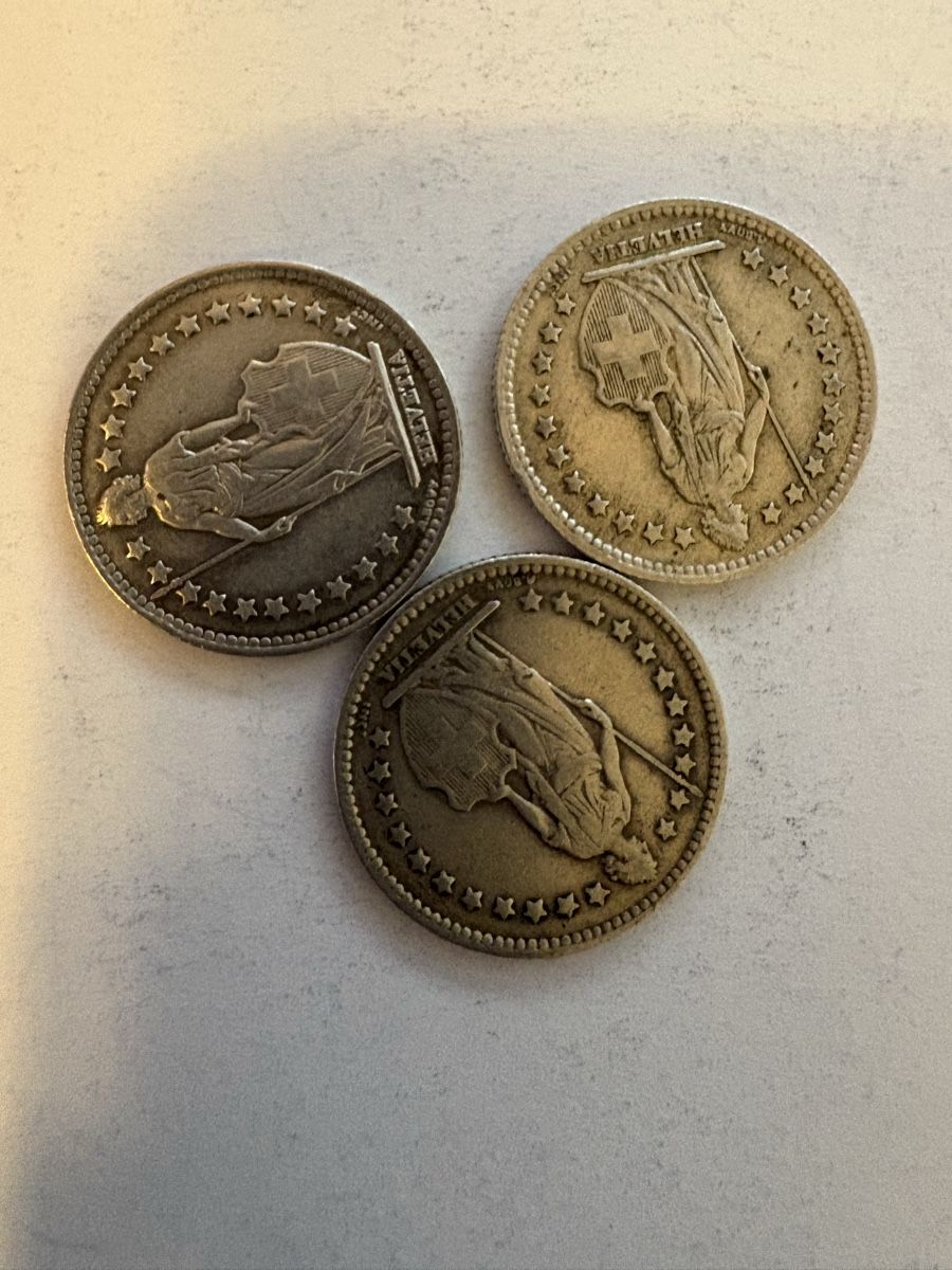 Alle Münzen: 1chf 1921/1943/1946 – Gebraucht aus Murten von Tzaugg 4