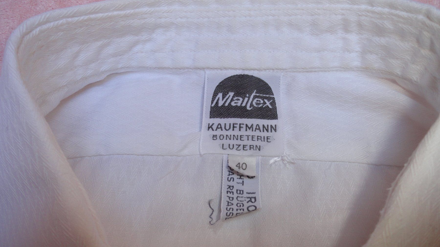 Camicie: Hemd Gr. 40 Maitex weiss NEU mit Struktur/ – Nuovo (secondo la descrizione) da Gstaad venduto da Meiel2020 4