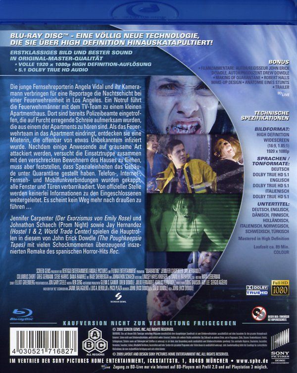 Tutti i DVDs: Quarantäne, Blu-ray vergriffen – Usato da Sessa venduto da fraenklishop 1