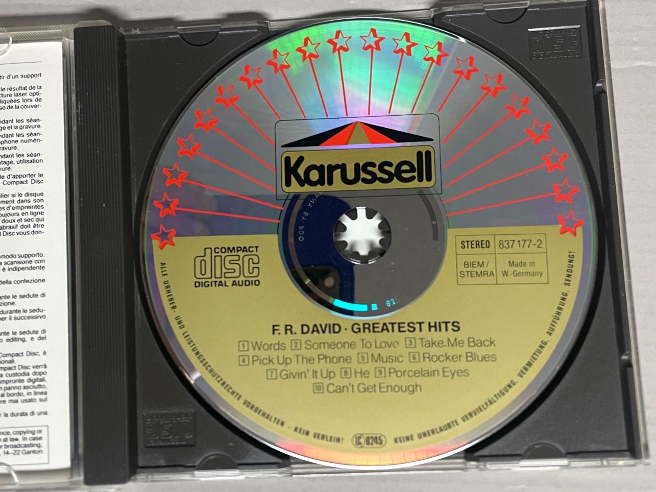 CD: FR David - Greatest Hits - Top RAR – Usato da Muri b. Bern venduto da AdidasCollector 3