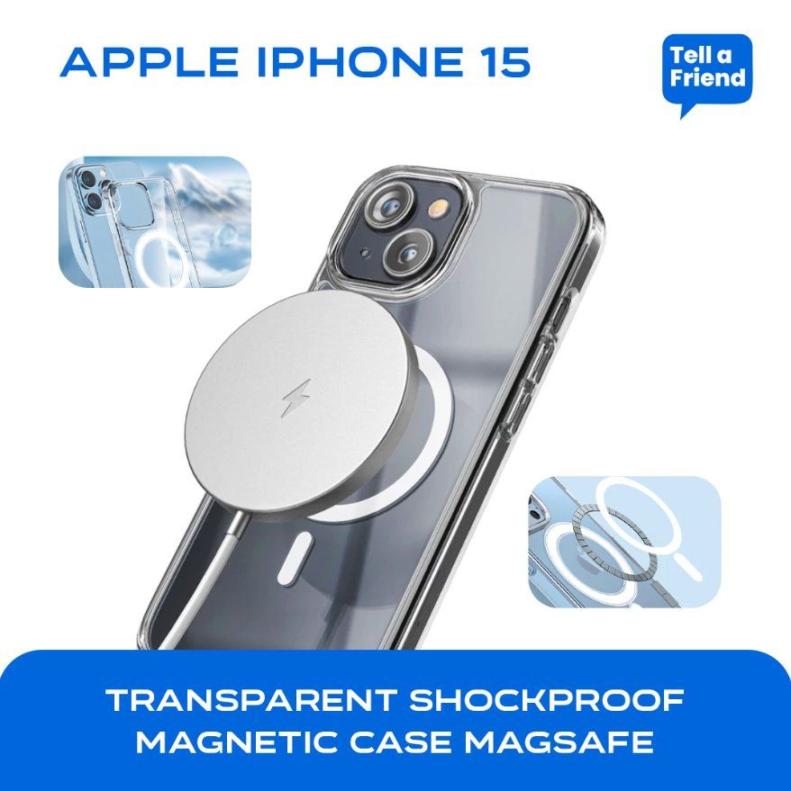 Cover & Protezioni schermo: Apple iPhone 15 Pro - transparente magnetische Hülle / Case – Nuovo e nell'imballaggio originale da St. Gallen venduto da tellafriend.shop