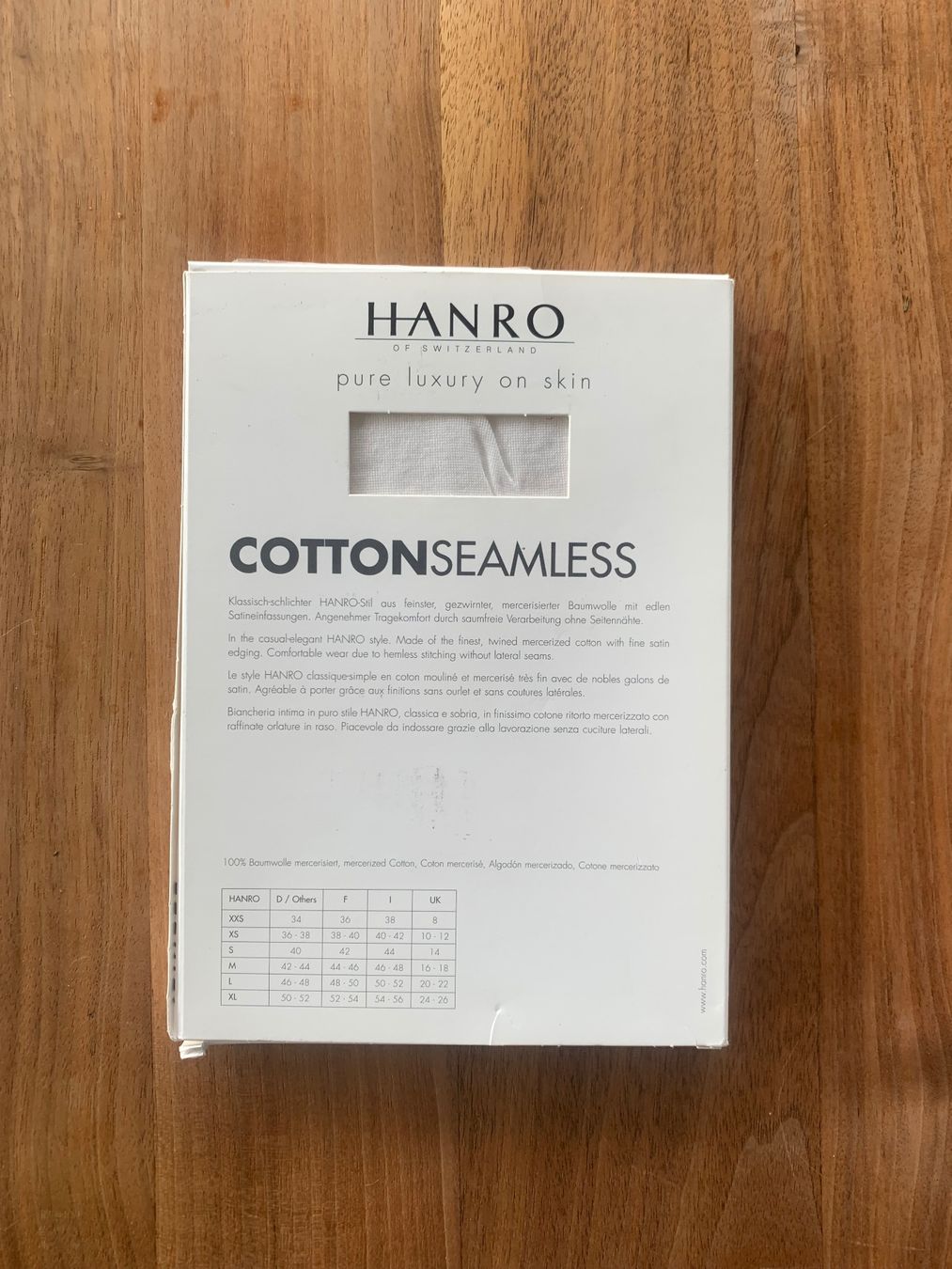 Hanro Altra biancheria intima: Hanro Top XS-S – Nuovo e nell'imballaggio originale da Erlenbach ZH venduto da Syssi_C 2