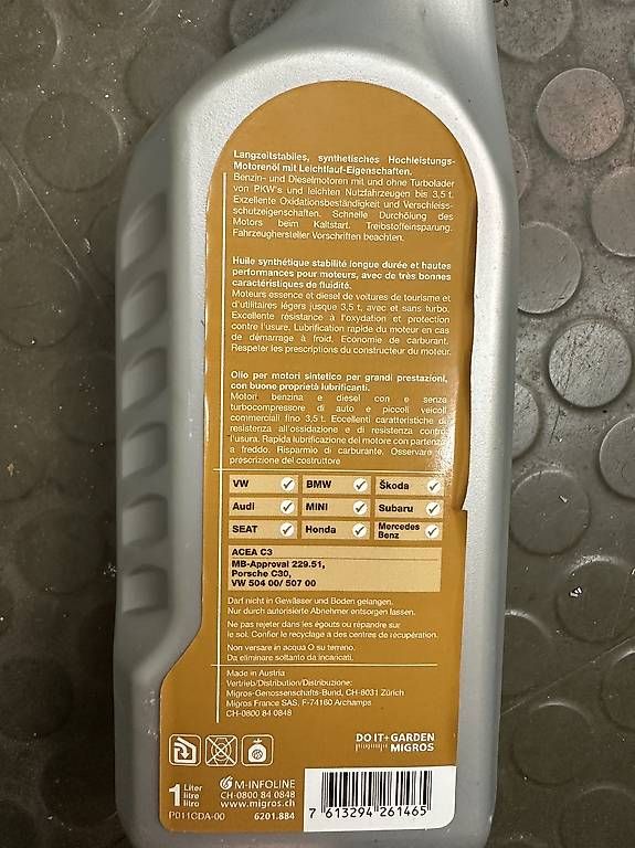 Huiles et additifs: 1l Motorenöl 5W 30 – D'occasion à Aarau par sole-soleil 1