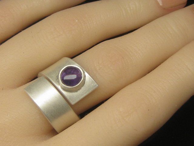 Anelli: spezieller Ring Silber 999 Einzelstück Amethyst Gr.57 – Nuovo (secondo la descrizione) da Ermatingen venduto da Decovin 2