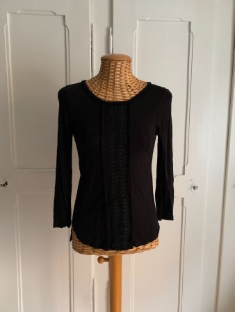 Langarmshirt schwarz - XS