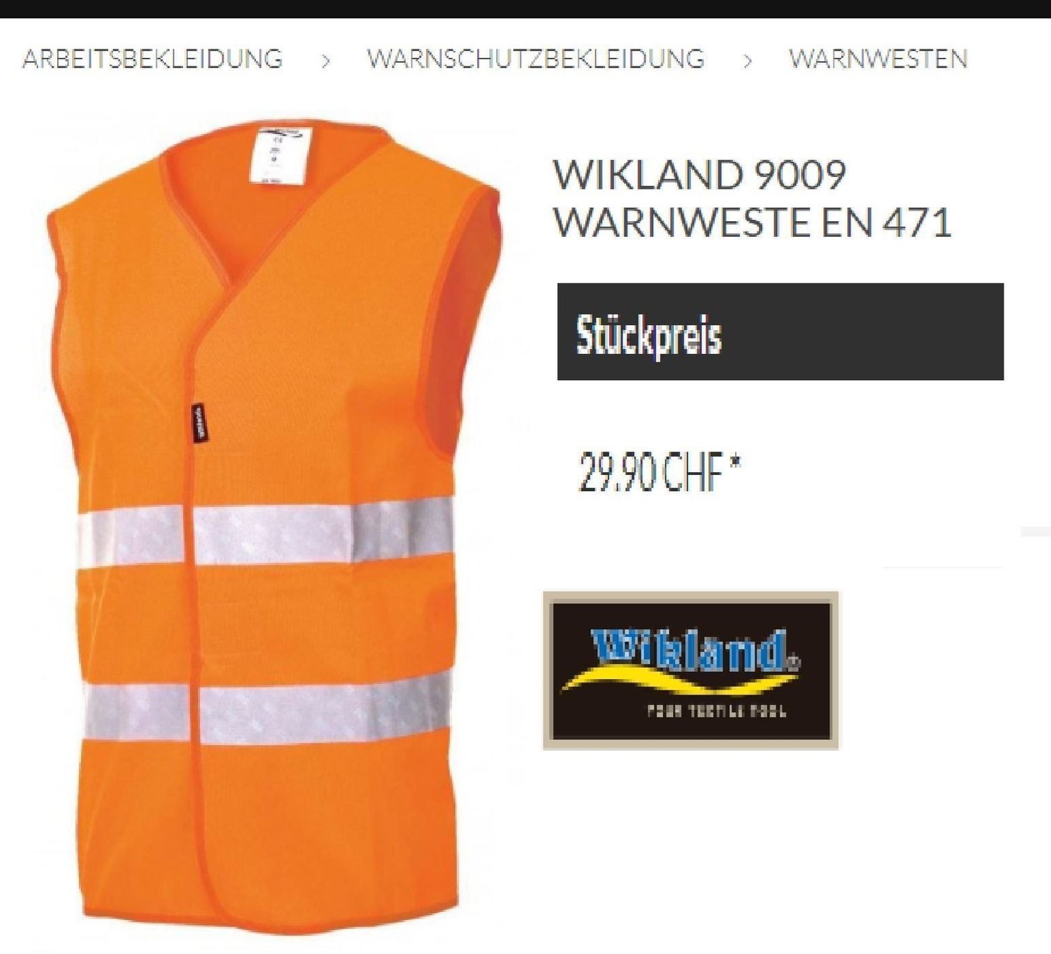 Gilets & Westen: Wikland Warnweste Gr. M – Neu (gemäss Beschreibung) aus Uerkheim von Kaufoption