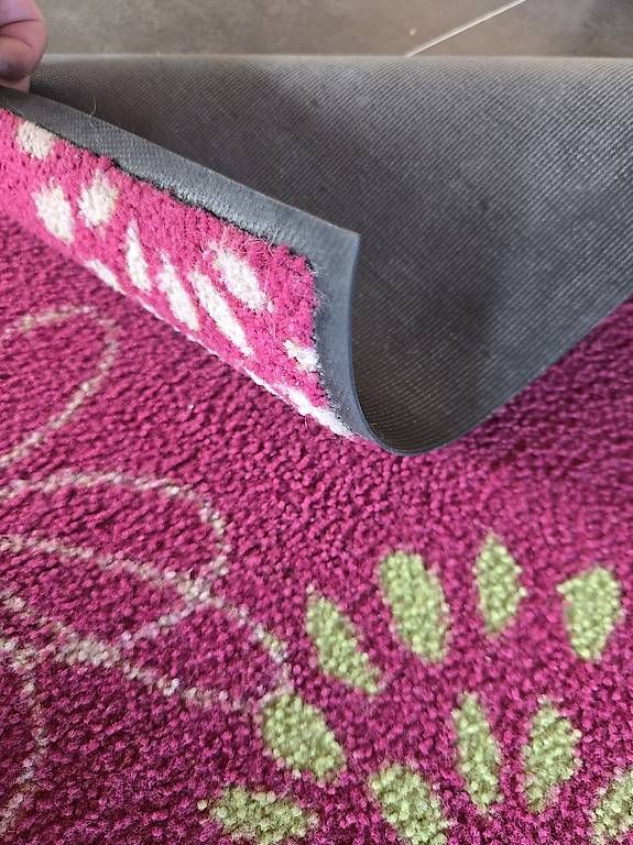 Teppiche: Fussmatte / Teppichläufer 117x76 Pink mit Blumen – Gebraucht aus Hermrigen von Tom777 4