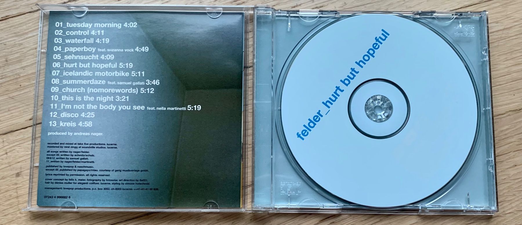 CD: Felder hurt but hopeful – Usato da Zürich venduto da Fieber 1