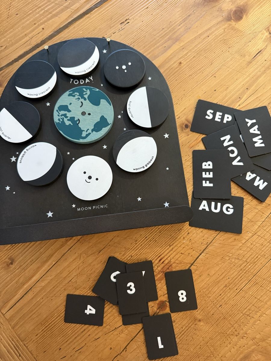 Calendari: Moon Picnic, Mondphasenkalender aus Holz – Nuovo (secondo la descrizione) da Erlenbach ZH venduto da Arti83 4