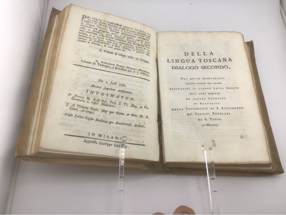 Bücher: Della lingua toscana  DIALOGO e dialogo secondo, 1760 – Gebraucht aus Nods von loredana18 5