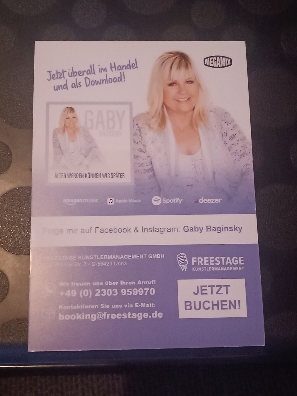 Autografi: Gaby Baginsky - handsignierte Autogrammkarte – Usato da Menziken venduto da Artographs 1