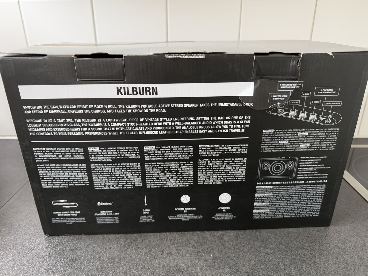 Marshall Casse acustiche: Marshall Kilburn Bluetooth Lautsprecher mit Schachtel – Usato da Wettingen venduto da Ni_la_lo 4