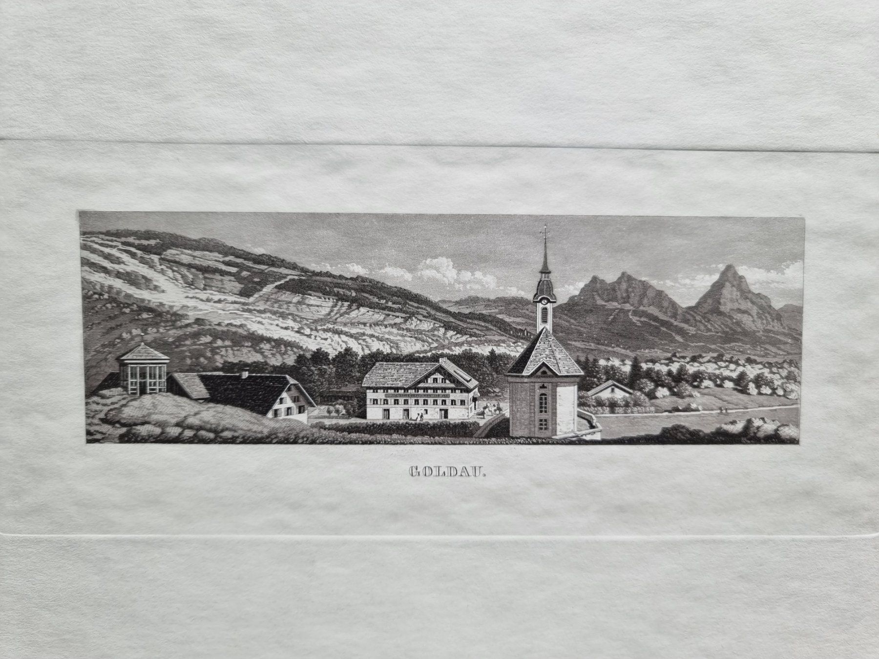 Stiche: GOLDAU AQUATINTA BLATTGRÖSSE CA.34X25CM – Gebraucht aus Gersau von grafik-kunst 2